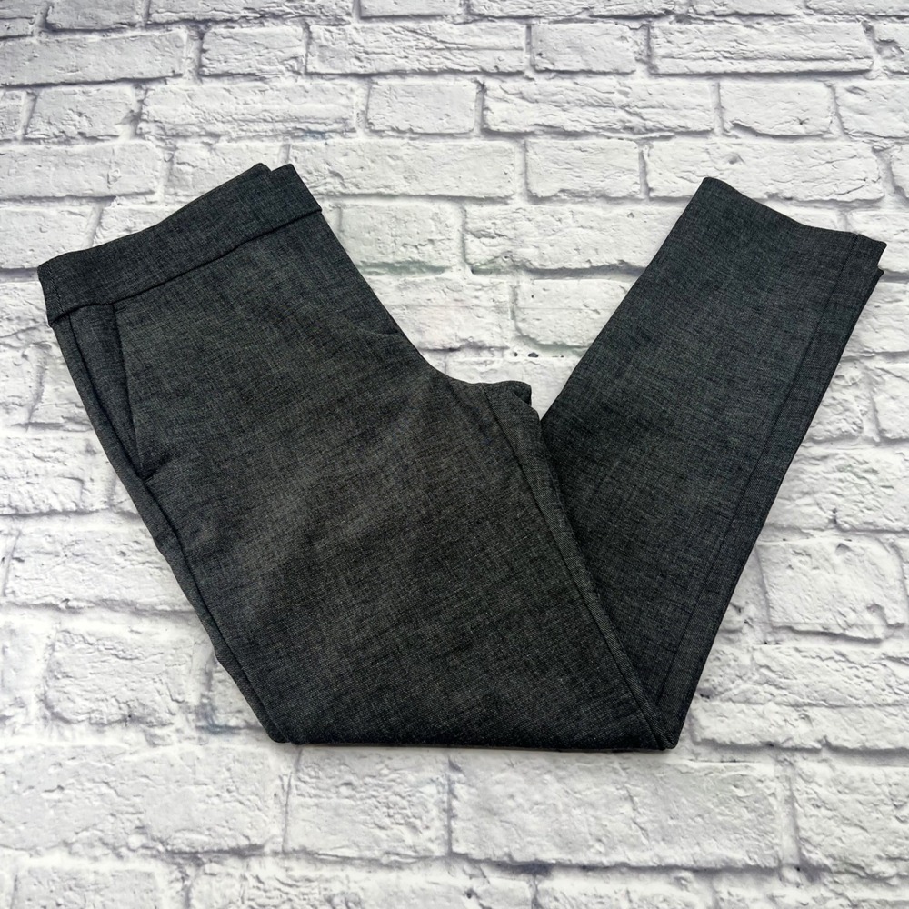 Loft Marisa Grey Textured Dress Pants Womens Size 6 Slim Leg Business Casual